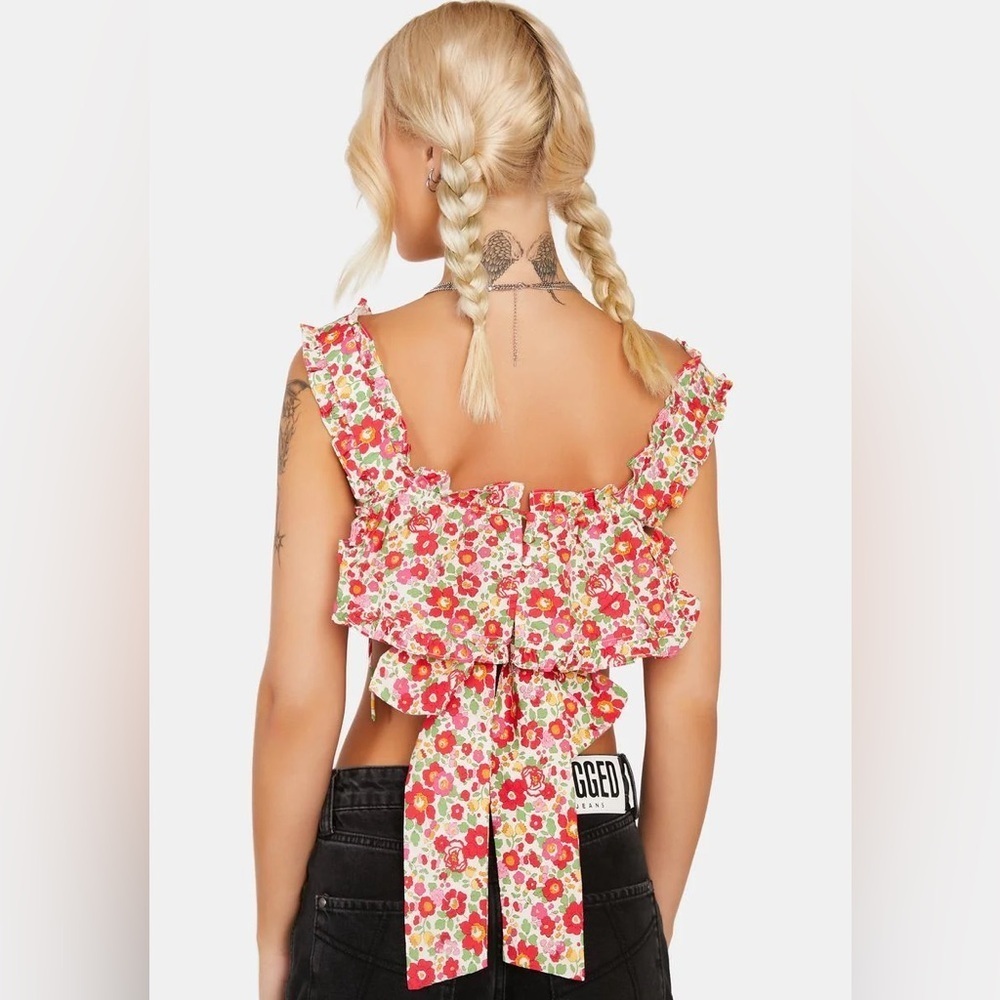 Auden Crop Top in Red FOR LOVE & LEMONS large